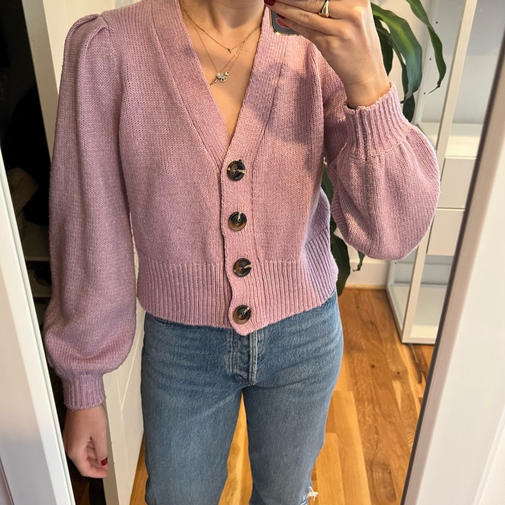 Purple Cardigan Sweater by Who What Wear Style Blog Collab
